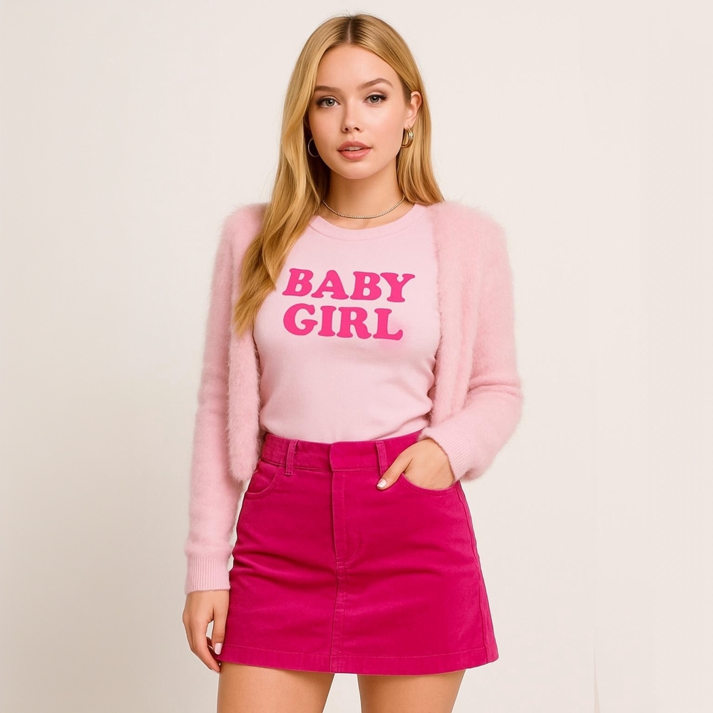 Vineyard Vines Mean Girls Y2K Low Rise Raspberry Corduroy Mini Skirt 
